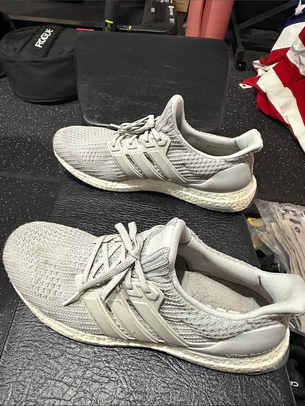 Adidas Ultraboost 1.0 Light Gray Knit Running Shoes
